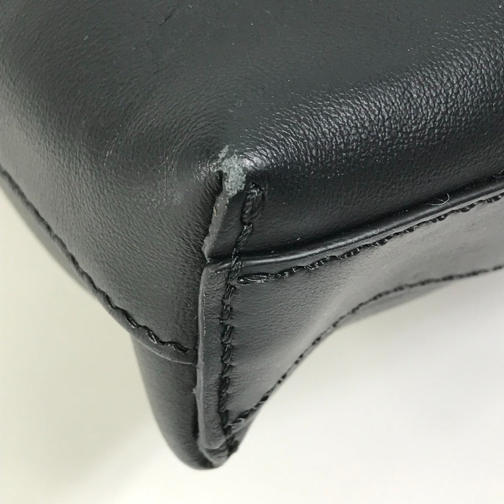FENDI Shoulder Bag 7VA470 leather black crossbody clutch bag Monster Bugs mens Used