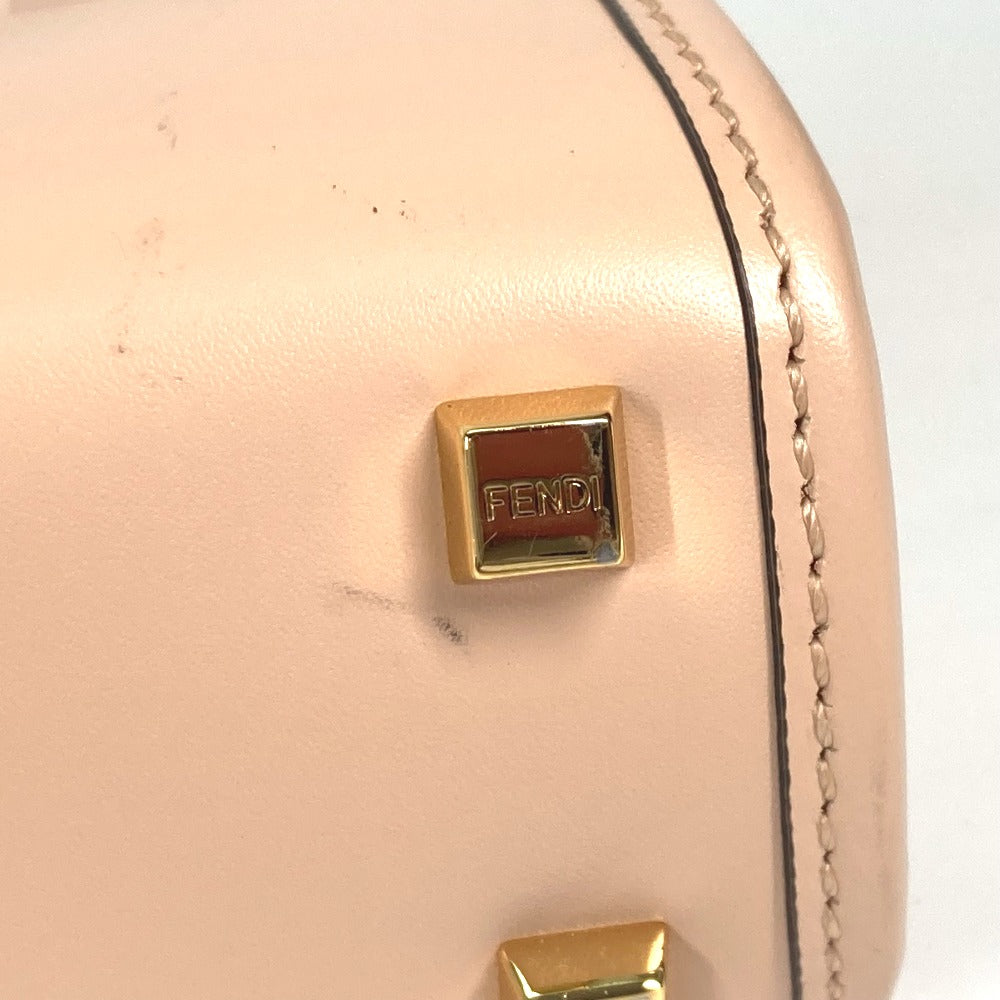 FENDI Handbag 8BS051 leather Beige type Shoulder Bag Crossbody bag sunshine shopper small Women Used
