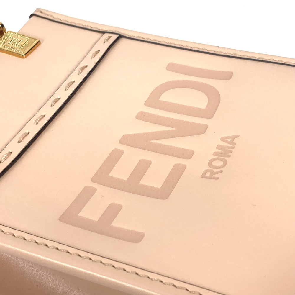 FENDI Handbag 8BS051 leather Beige type Shoulder Bag Crossbody bag sunshine shopper small Women Used