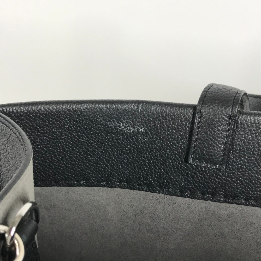 FENDI Tote Bag 7VA583 leather black shoulder bag shopper medium