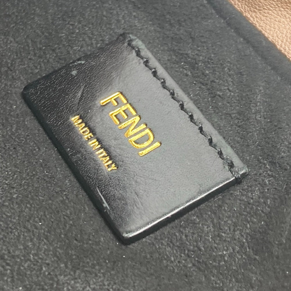 FENDI Shoulder Bag 8BT337 leather pink Drawstring Pochette Pouch Crossbody pack slim clutch small Women Used