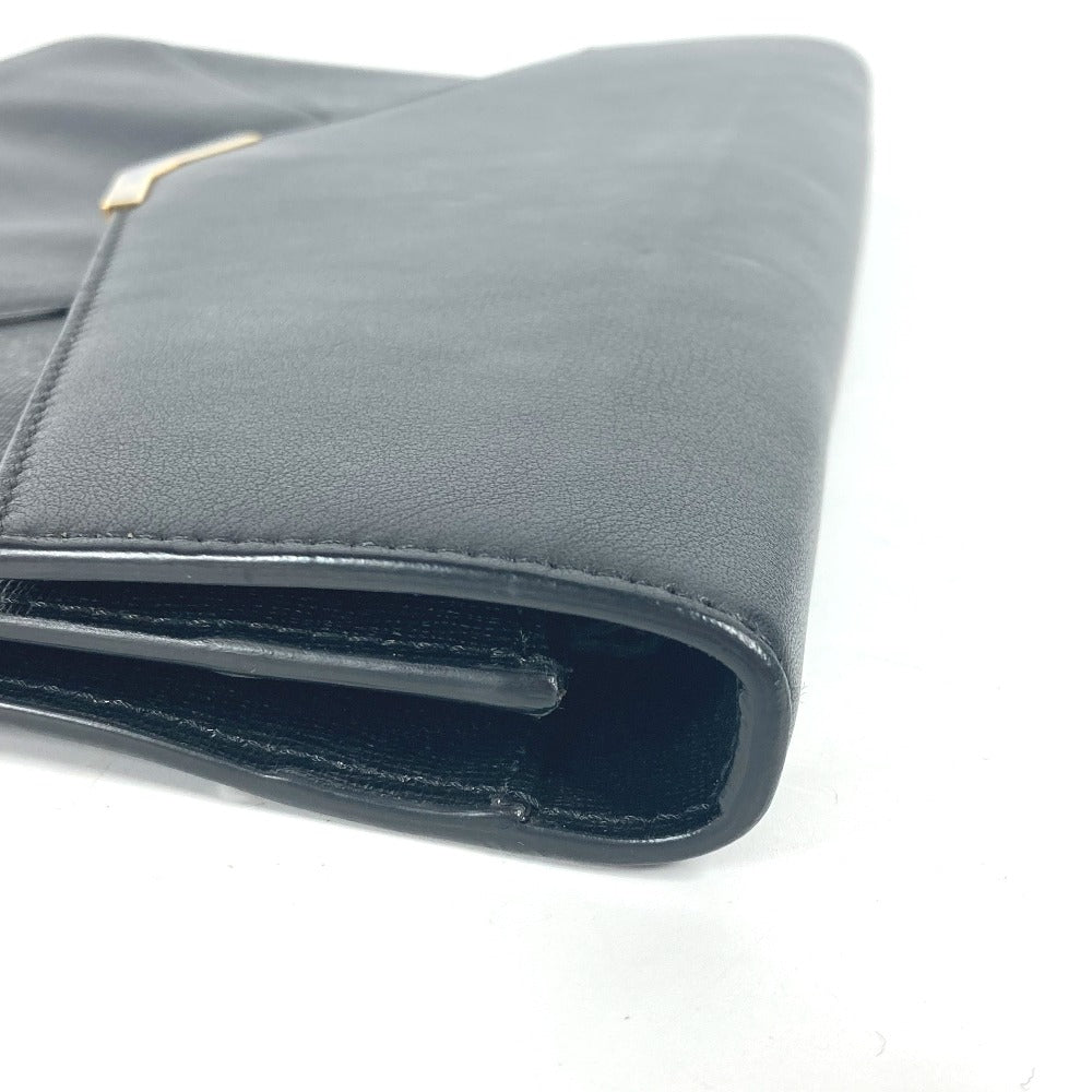 FENDI Clutch bag 8M0312 leather black flap To joule mens Used