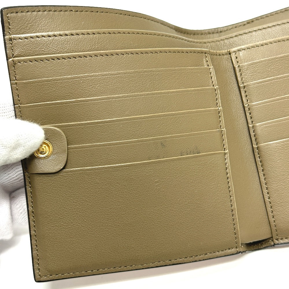FENDI Folded wallet 8M0438 leather pink Peekaboo Women Used