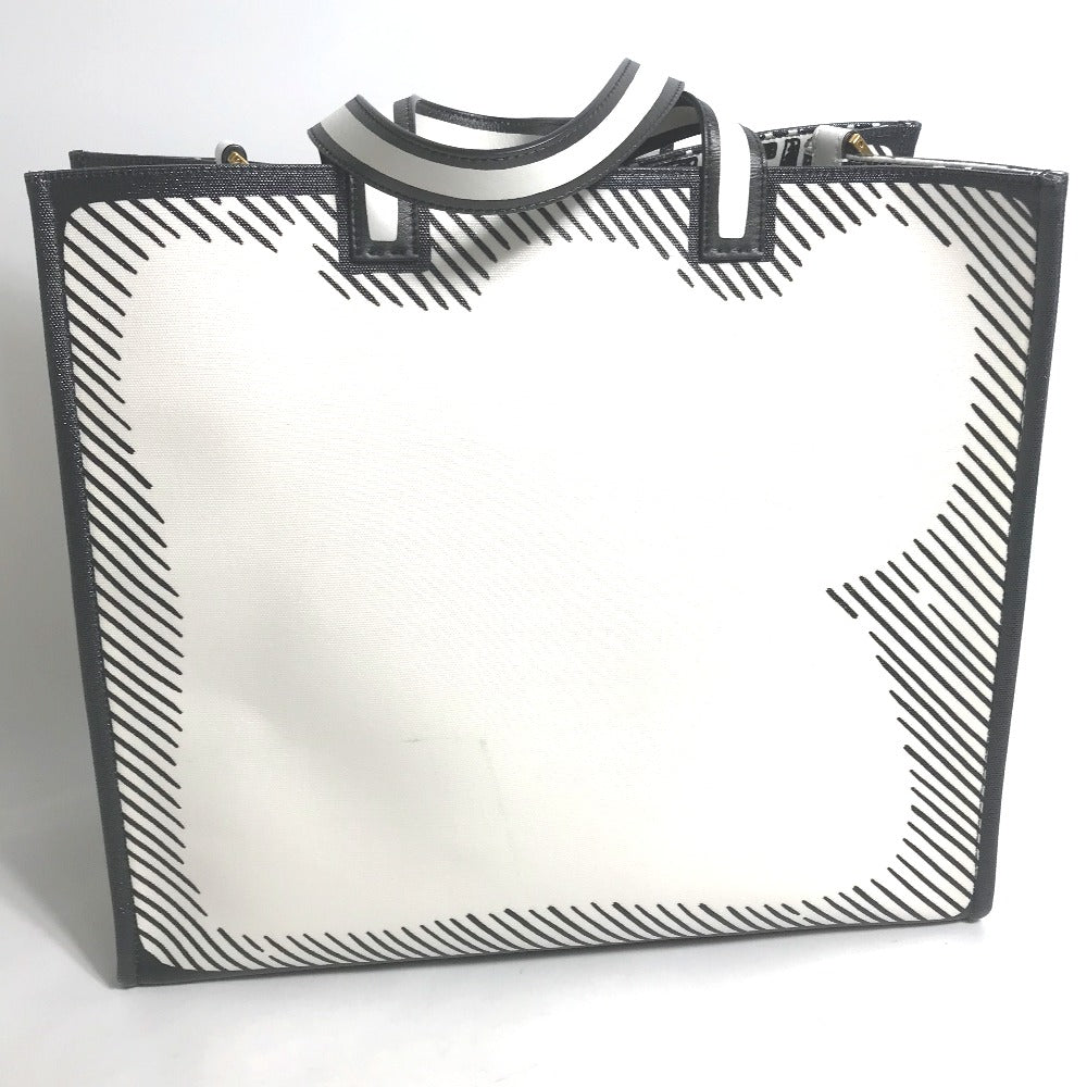 FENDI Tote Bag 8BH357 Coated canvas white Joshua Vides Collaboration Shopper bag