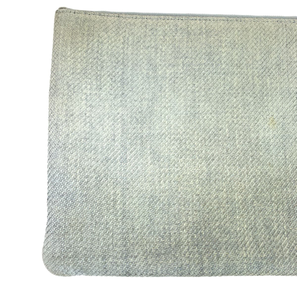 CHANEL Clutch bag canvas Grey SilverMetal Clutch bag business bag pouch Cruise line Deauville COCO Mark Women Used