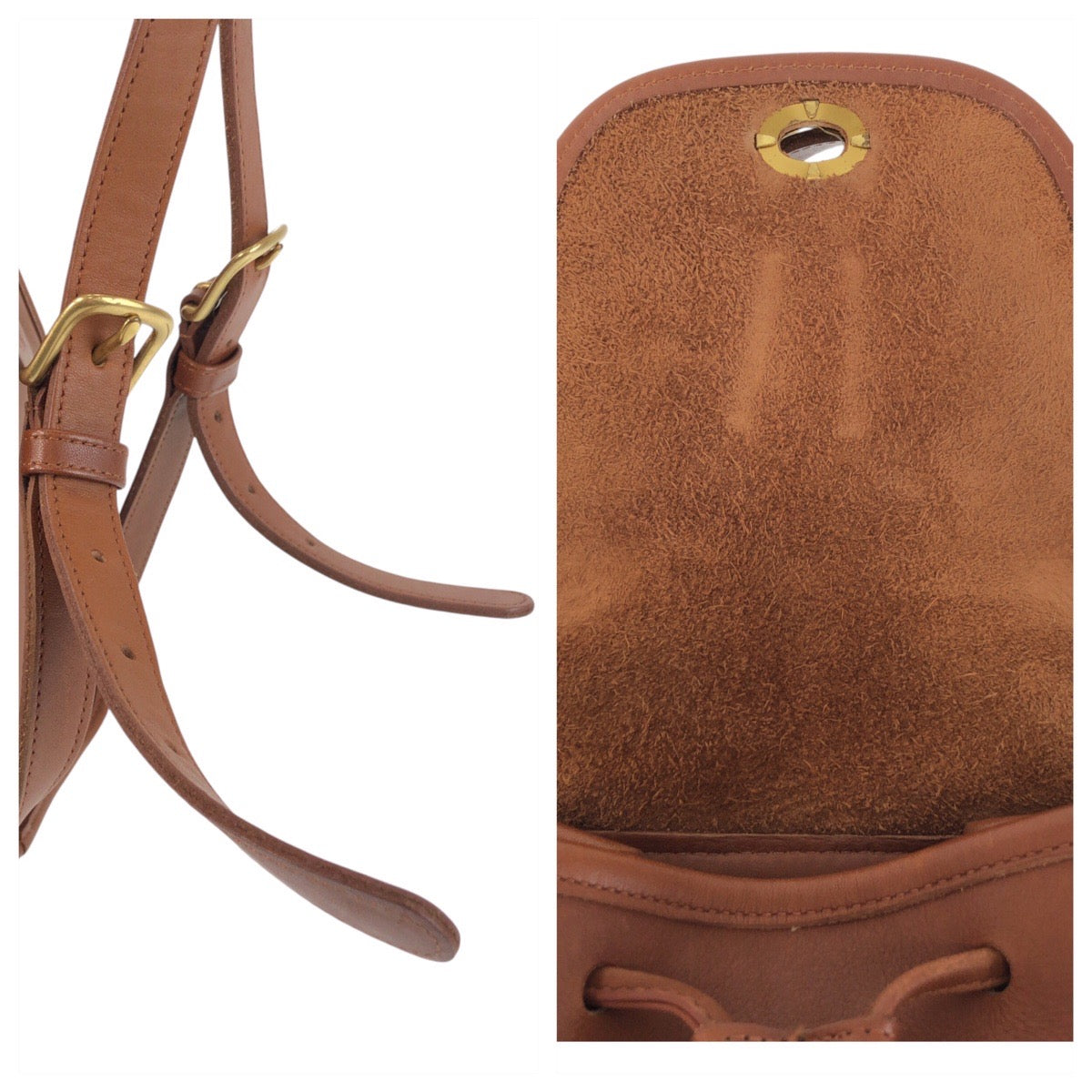 Coach Leather Backpack Brown Gold Hardware