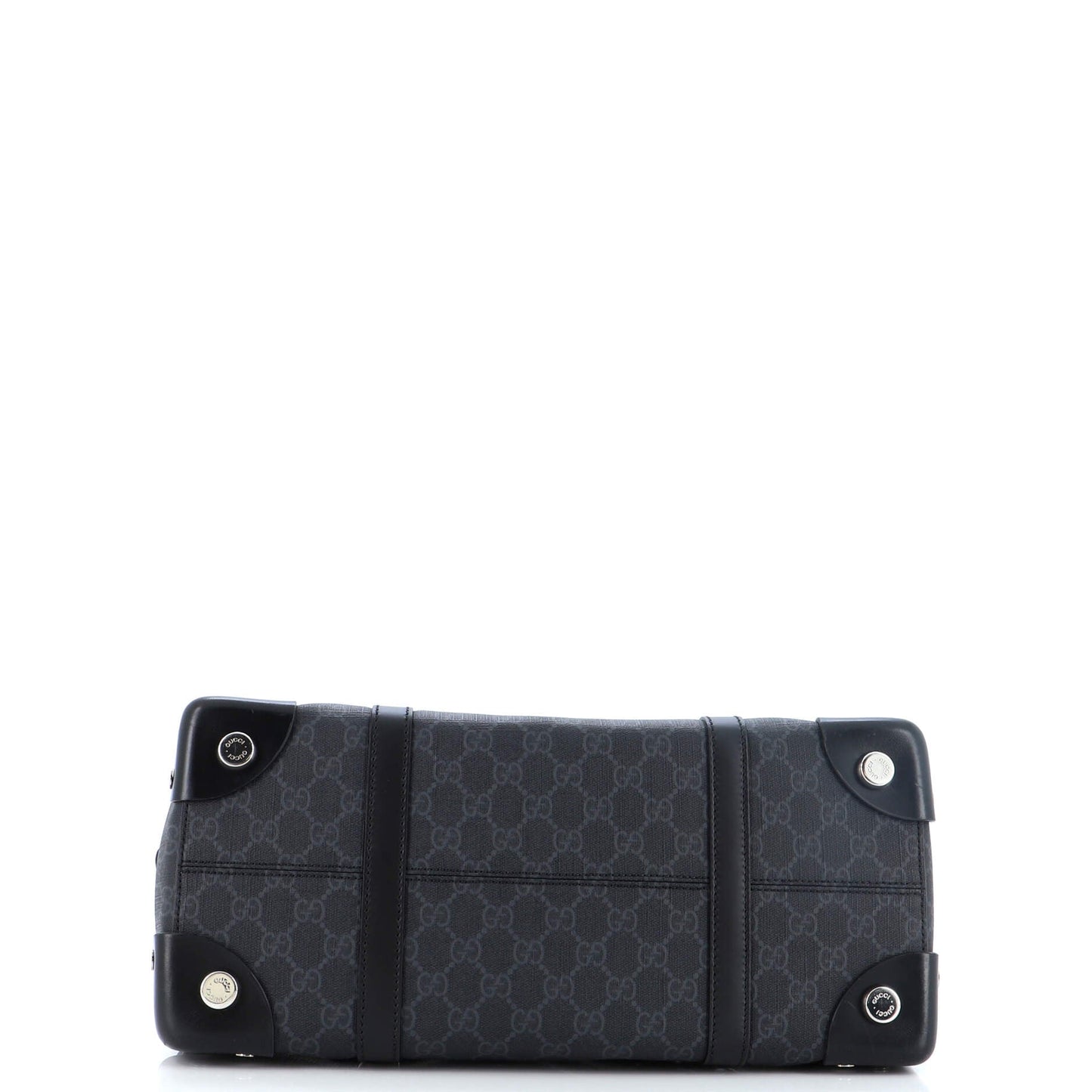 Buckle Travel Tote GG Coated Canvas with Leather Large