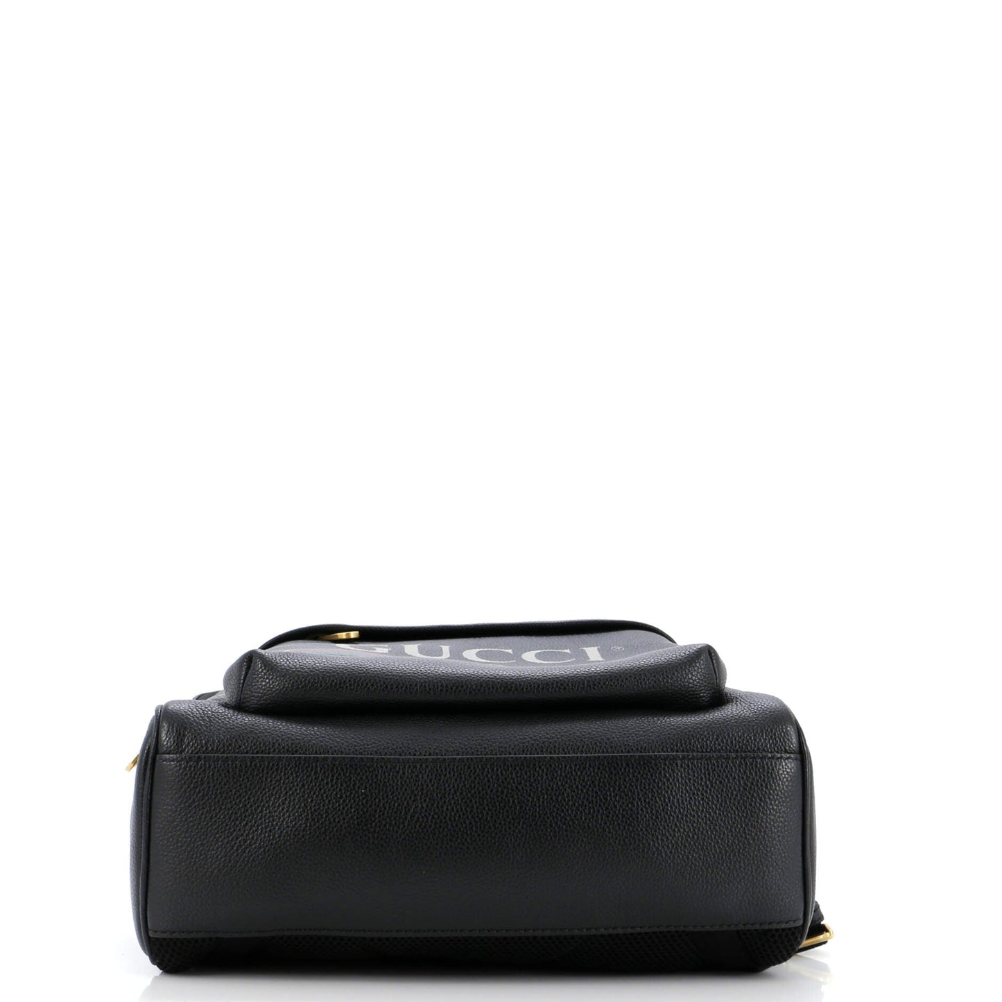 Logo Front Pocket Backpack Printed Leather