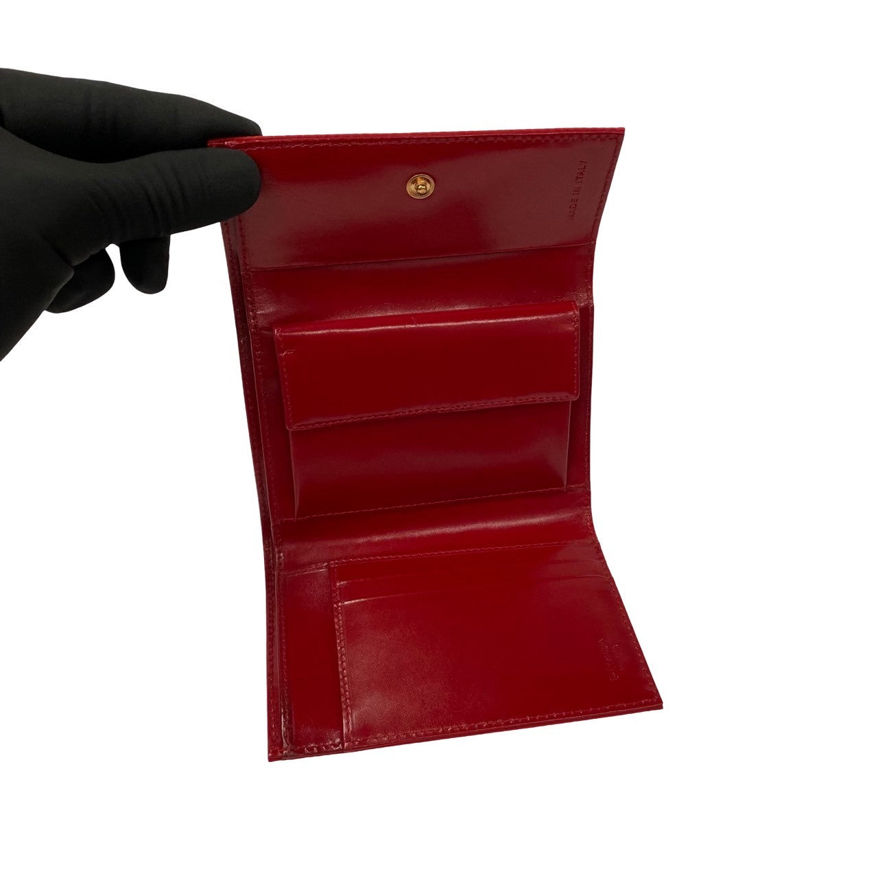 PRADA Bifold Wallet Nylon Red