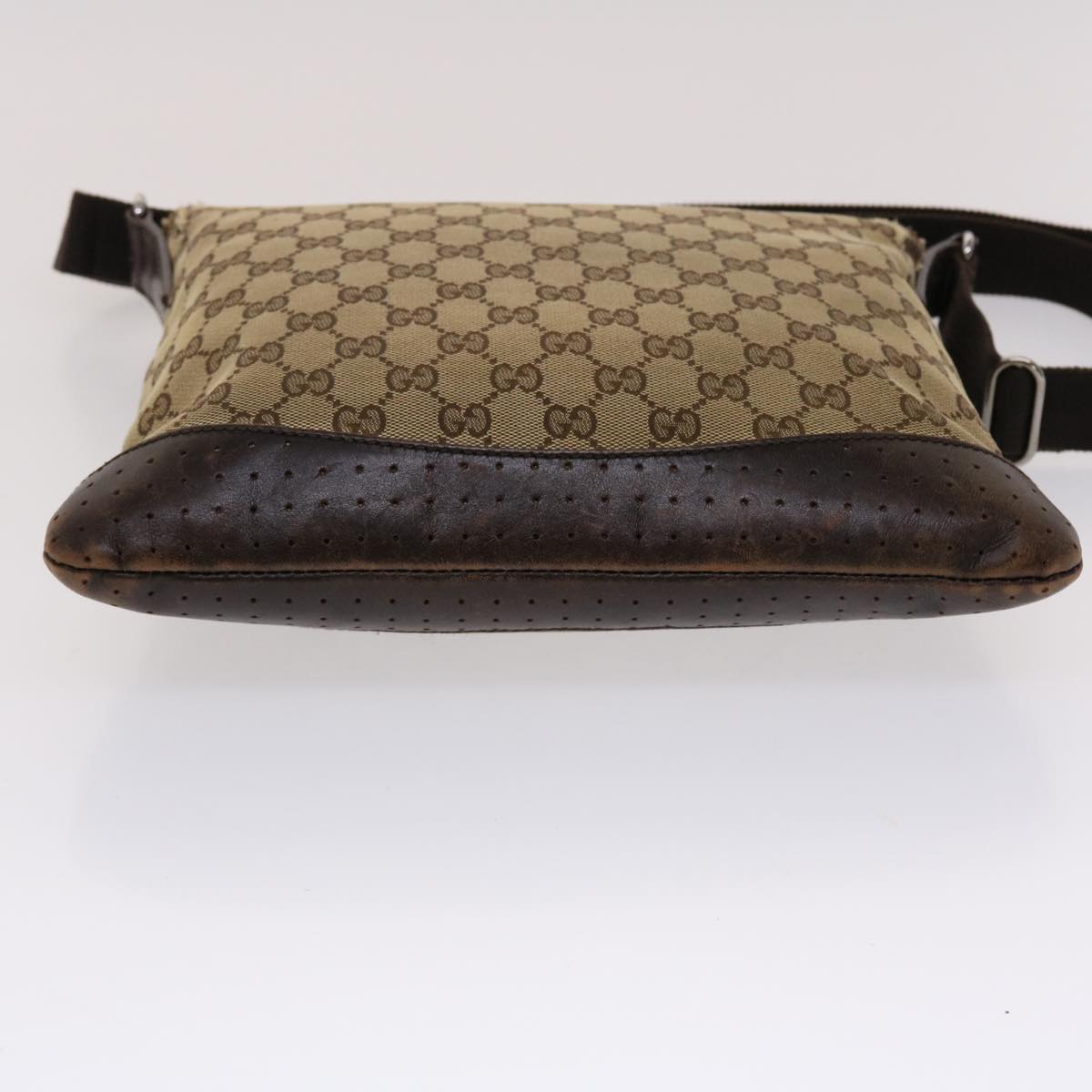 GUCCI GG Canvas Shoulder Bag Beige 145857 47690