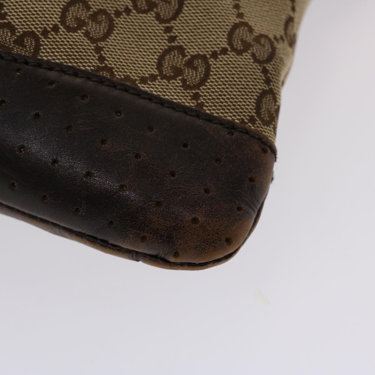GUCCI GG Canvas Shoulder Bag Beige 145857 47690