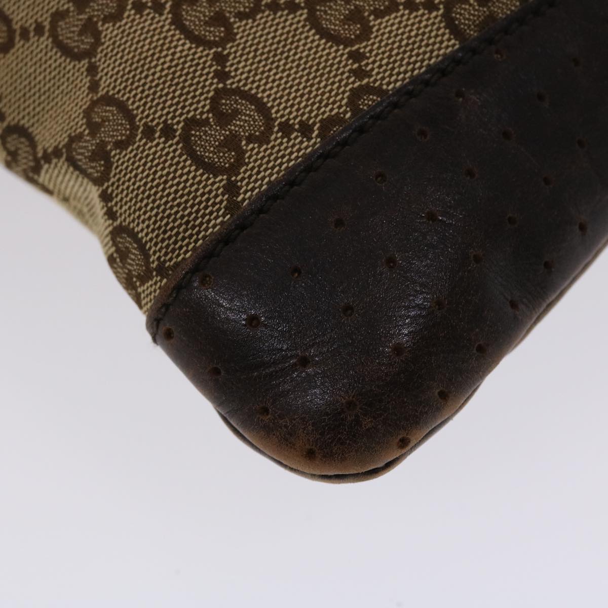GUCCI GG Canvas Shoulder Bag Beige 145857 47690