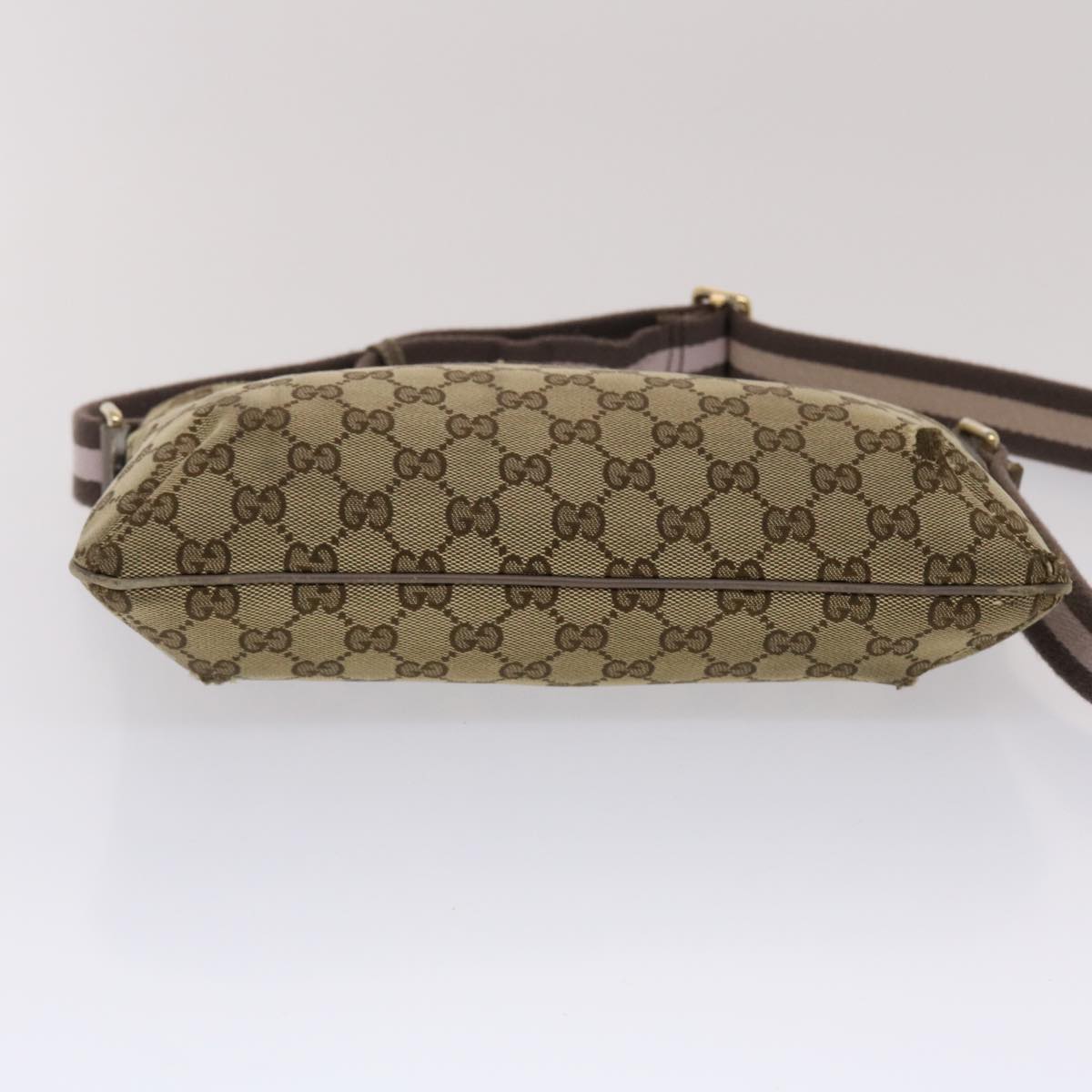 GUCCI GG Canvas Sherry Line Shoulder Bag Beige Pink