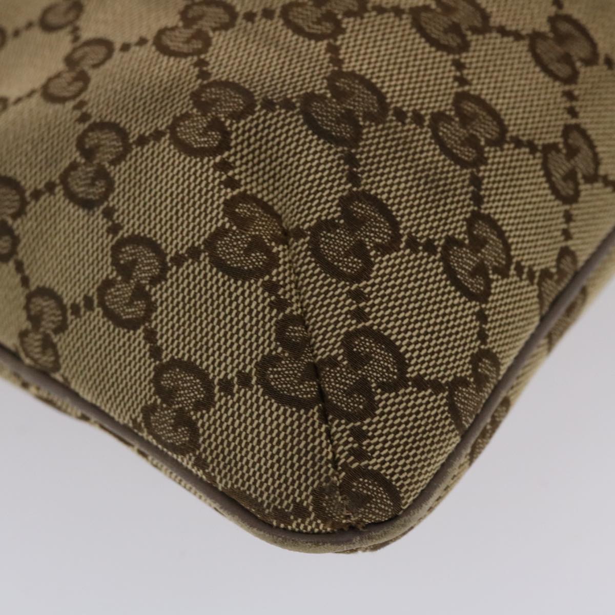 GUCCI GG Canvas Sherry Line Shoulder Bag Beige Pink