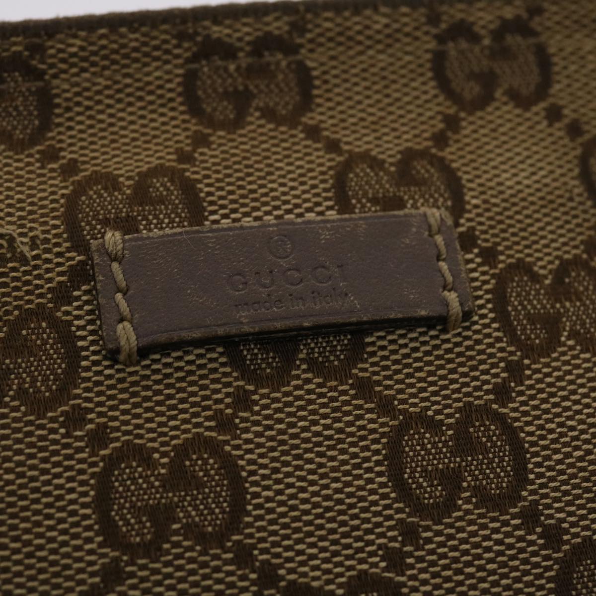 GUCCI GG Canvas Sherry Line Shoulder Bag Beige Pink