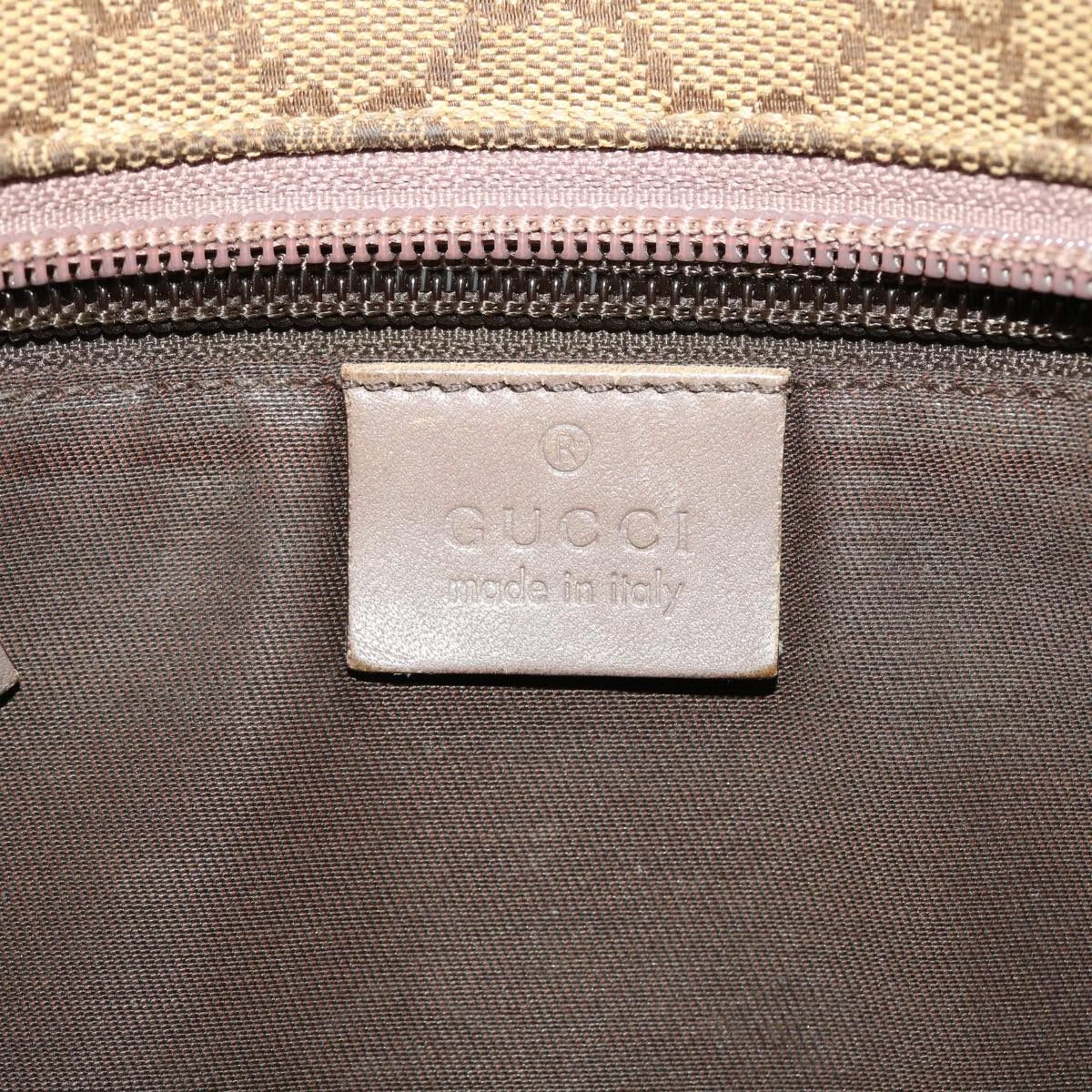 GUCCI GG Canvas Sherry Line Shoulder Bag Beige Pink