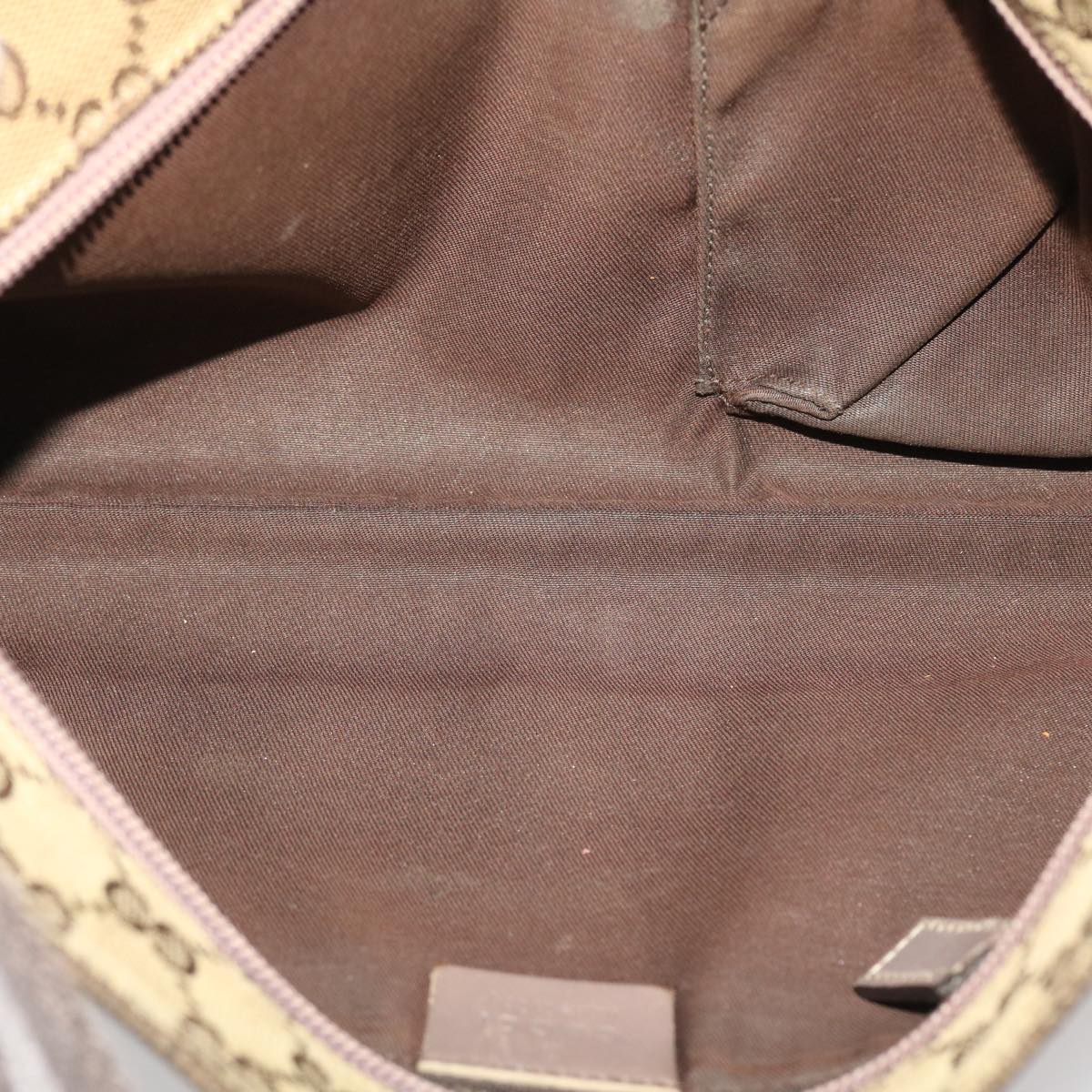 GUCCI GG Canvas Sherry Line Shoulder Bag Beige Pink