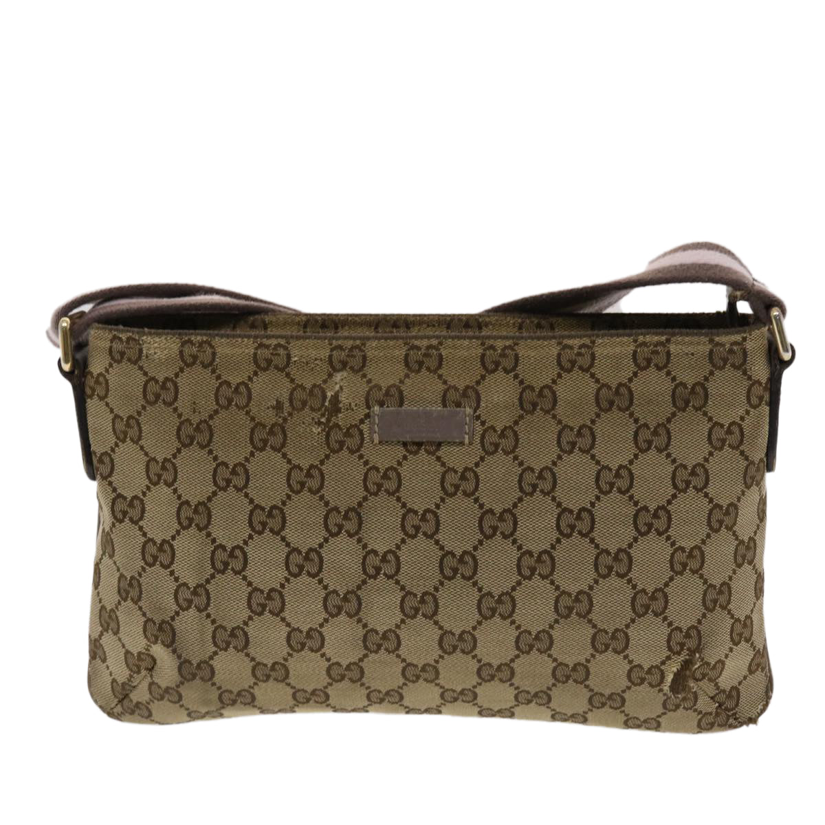 GUCCI GG Canvas Sherry Line Shoulder Bag Beige Pink