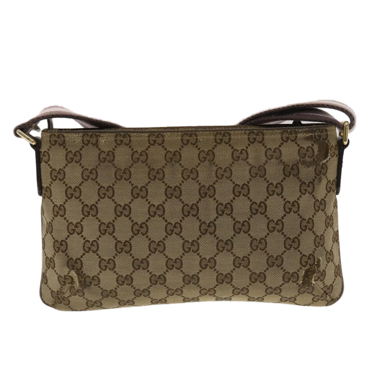 GUCCI GG Canvas Sherry Line Shoulder Bag Beige Pink