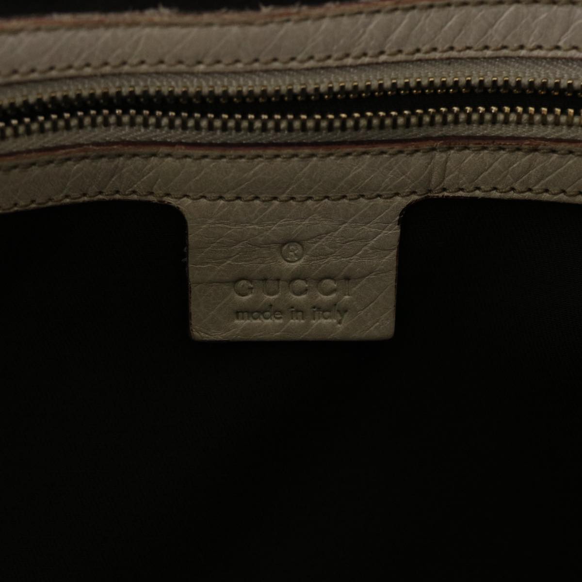 GUCCI GG Canvas Sherry Line Shoulder Bag Beige White