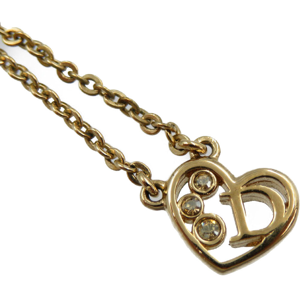 Christian Dior Necklace Metal, Rhinestone gold
