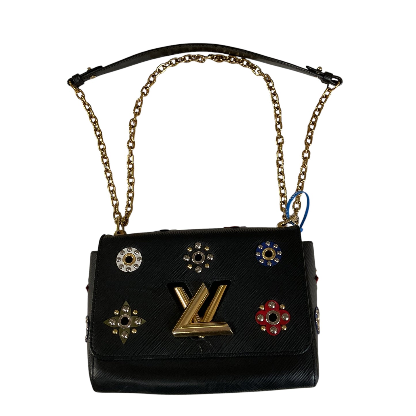 Crossbody Luxury Designer By Louis Vuitton In Black & Gold, Size:Medium