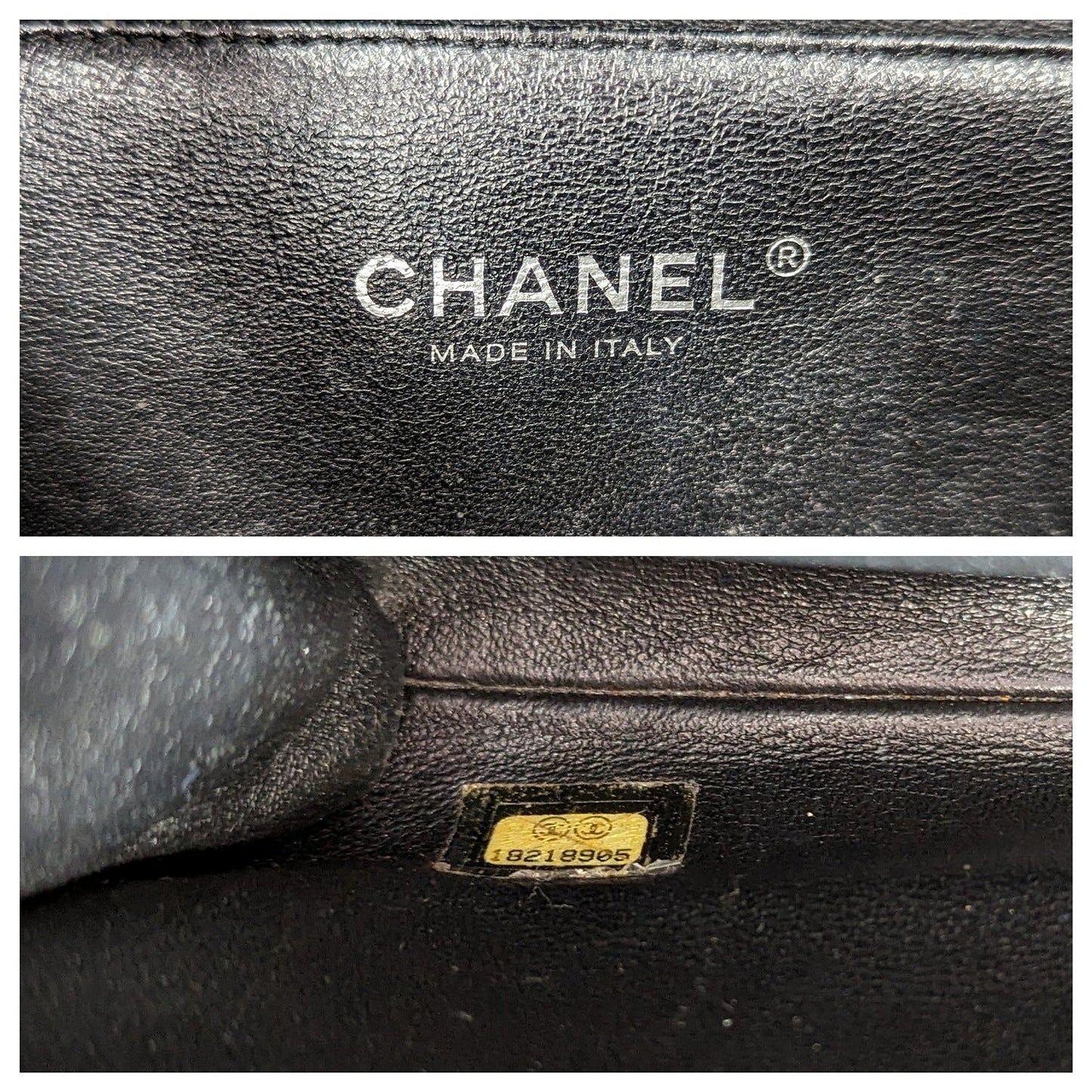 Chanel bag Black Patent Leather New Clutch With Chain CWC