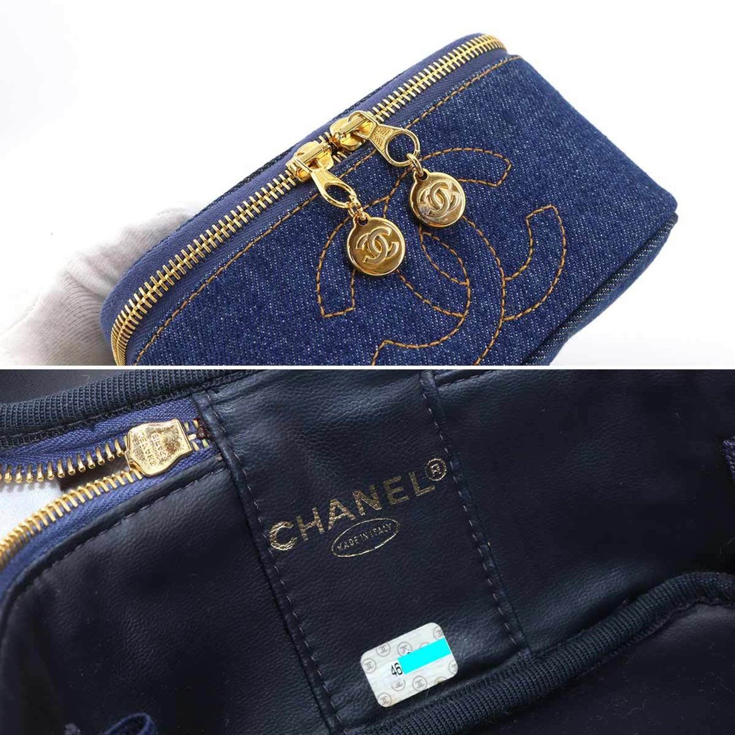 Chanel Blue Denim - Jeans Vanity clutch bag