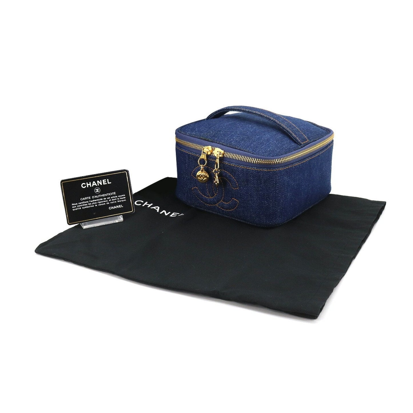 Chanel Blue Denim - Jeans Vanity clutch bag