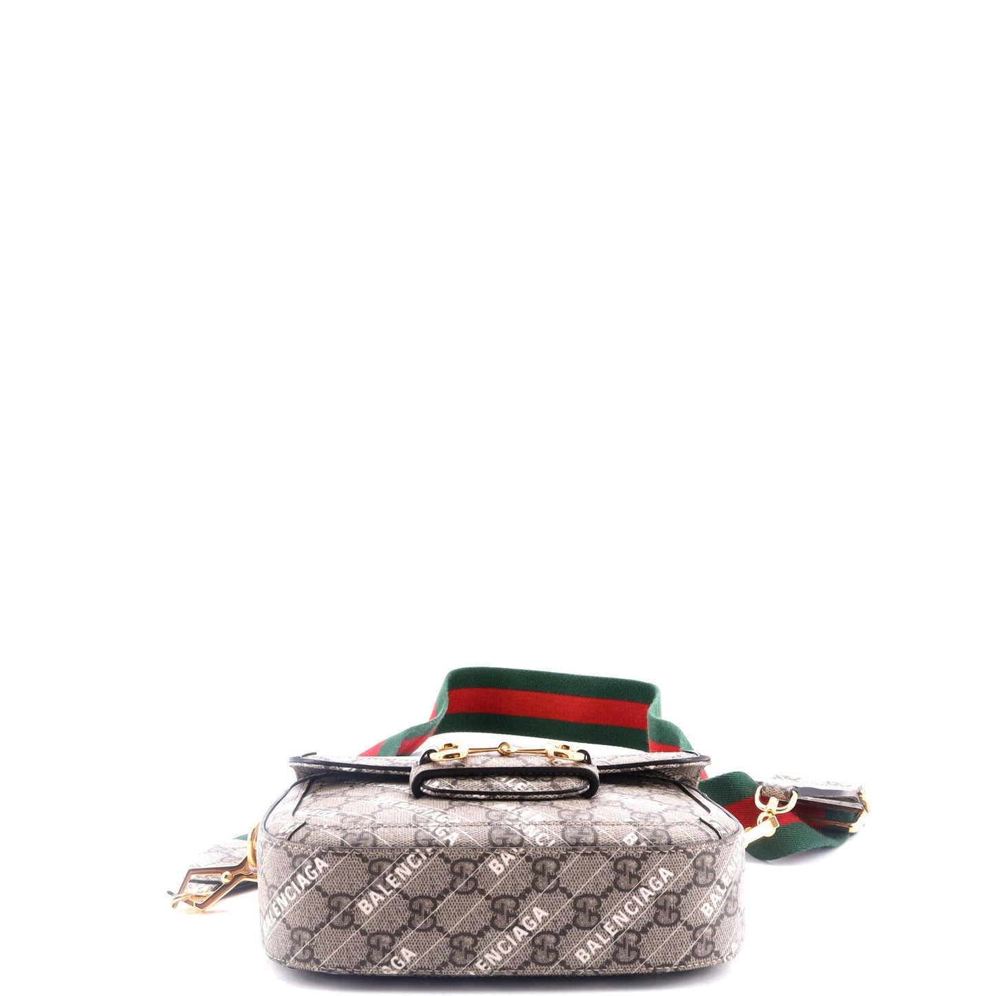 x Balenciaga The Hacker Project Horsebit 1955 Shoulder Bag GG Coated Canvas Mini