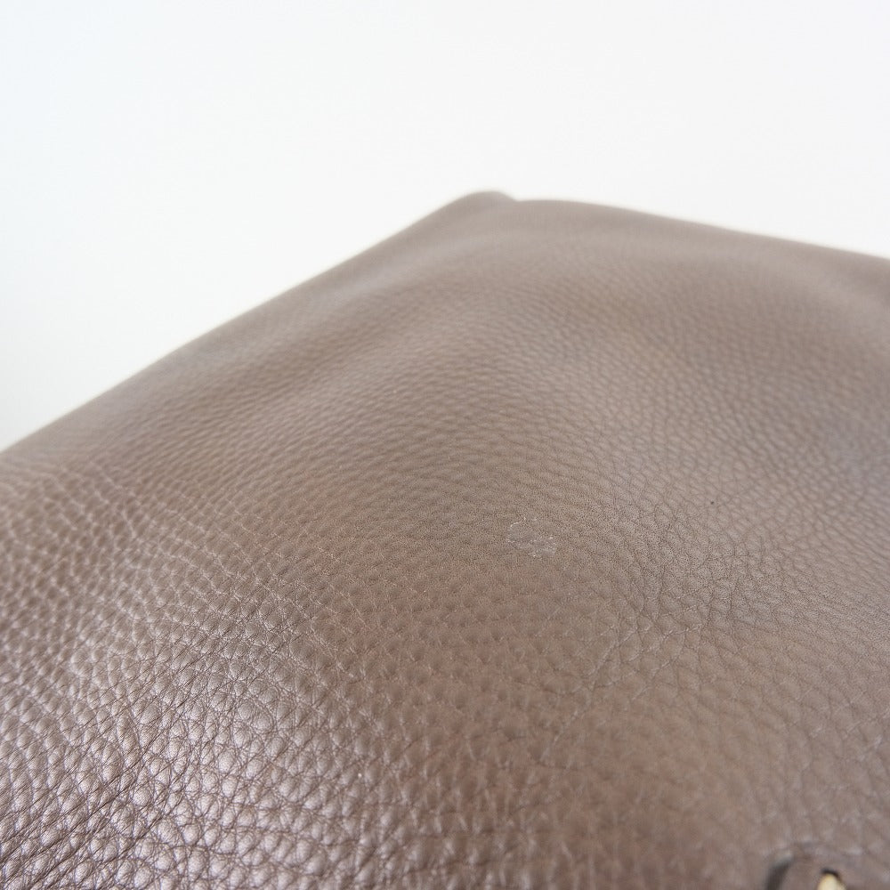 FENDI Tote Bag Calfskin Brown Celeria unisex(Unisex) Used