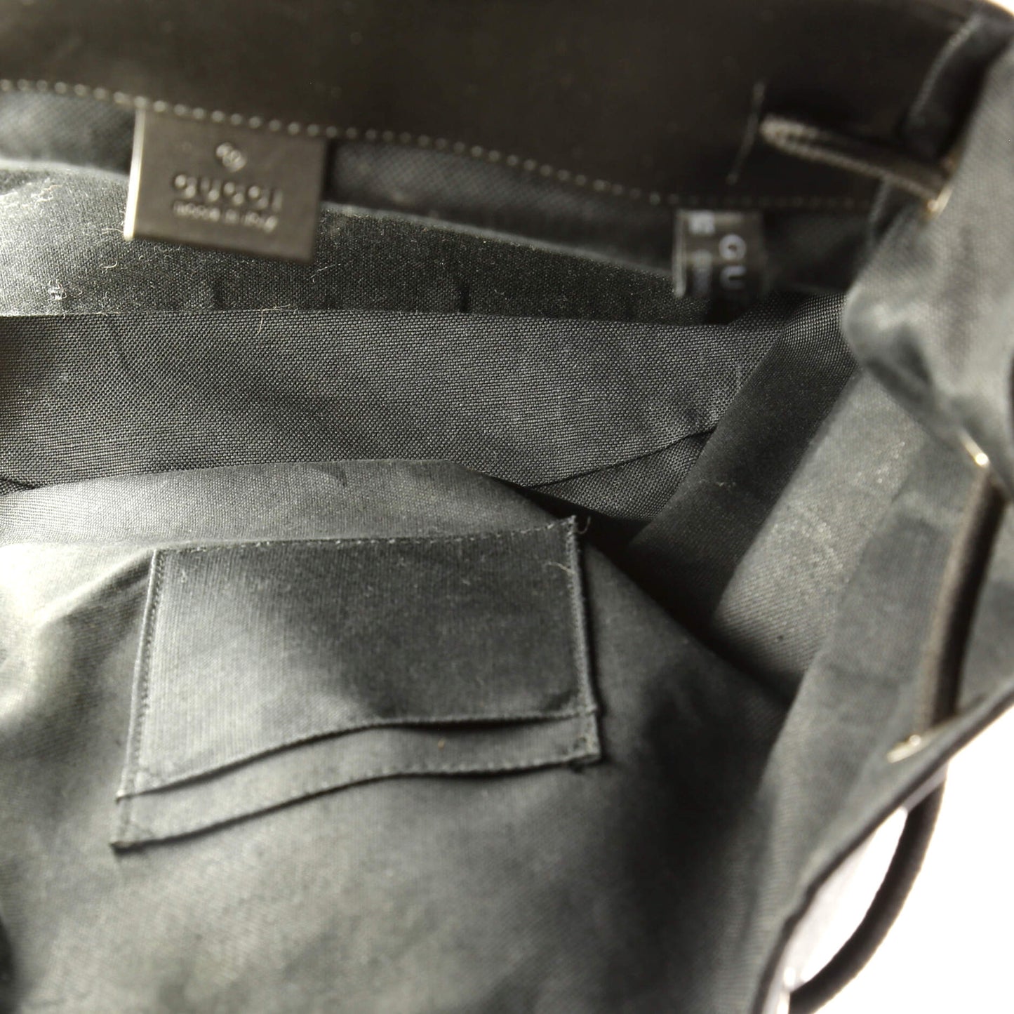 Double Pocket Buckle Backpack GG Coated Canvas Large