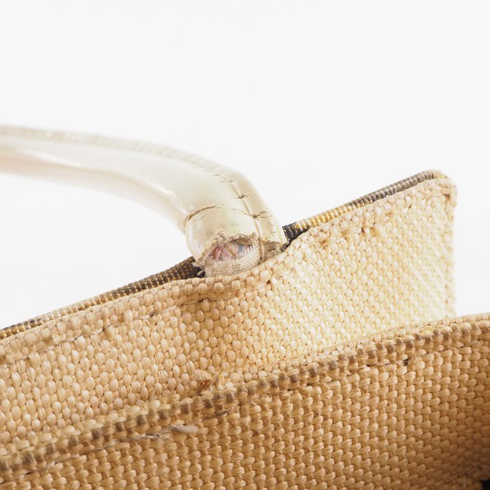 Christian Dior Handbag canvas yellow Leopard Women Used