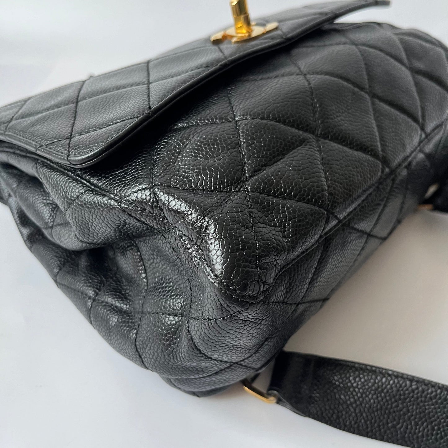 Chanel Vintage Duma Backpack Black Caviar Leather Gold Hardware, 1996-97