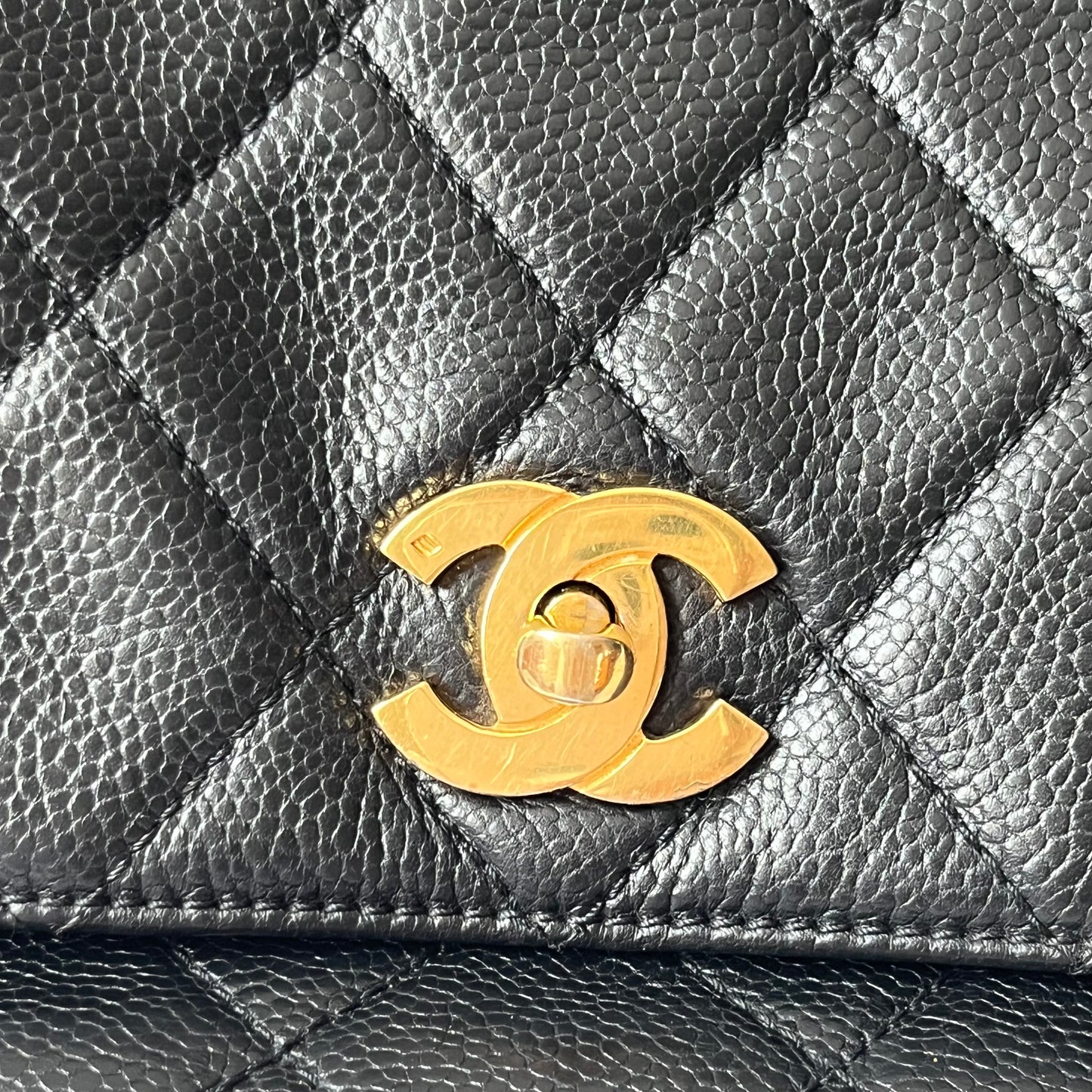 Chanel Vintage Duma Backpack Black Caviar Leather Gold Hardware, 1996-97