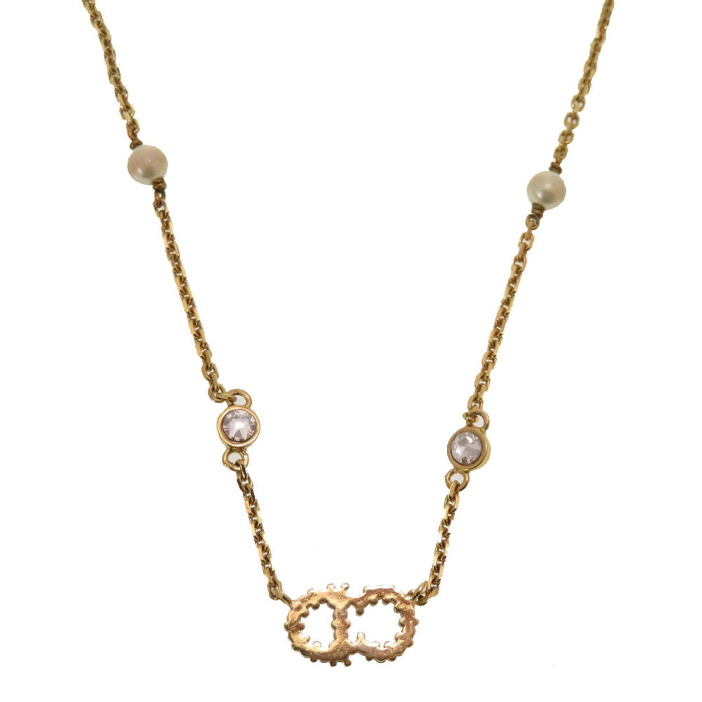 Christian Dior Necklace Stone, Metal gold ClairDLune CD logo