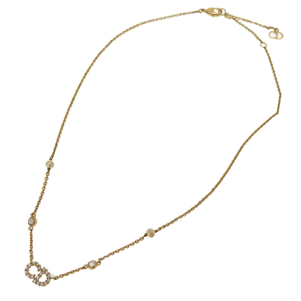 Christian Dior Necklace Stone, Metal gold ClairDLune CD logo