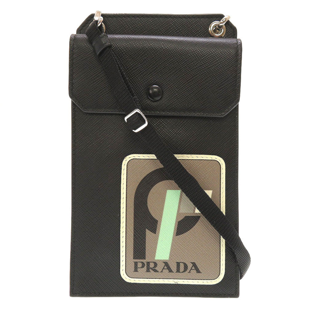 PRADA Shoulder Bag 2ZH068 leather black mini mens Used