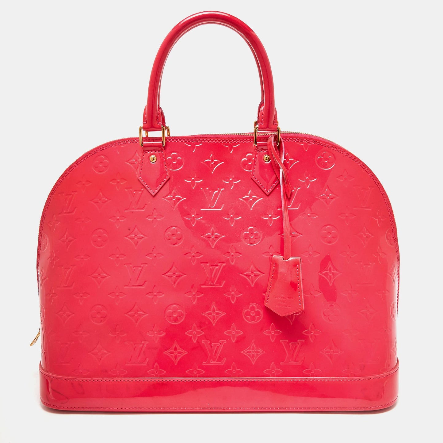 Louis Vuitton Rose Pop Monogram Vernis Alma Gm Bag