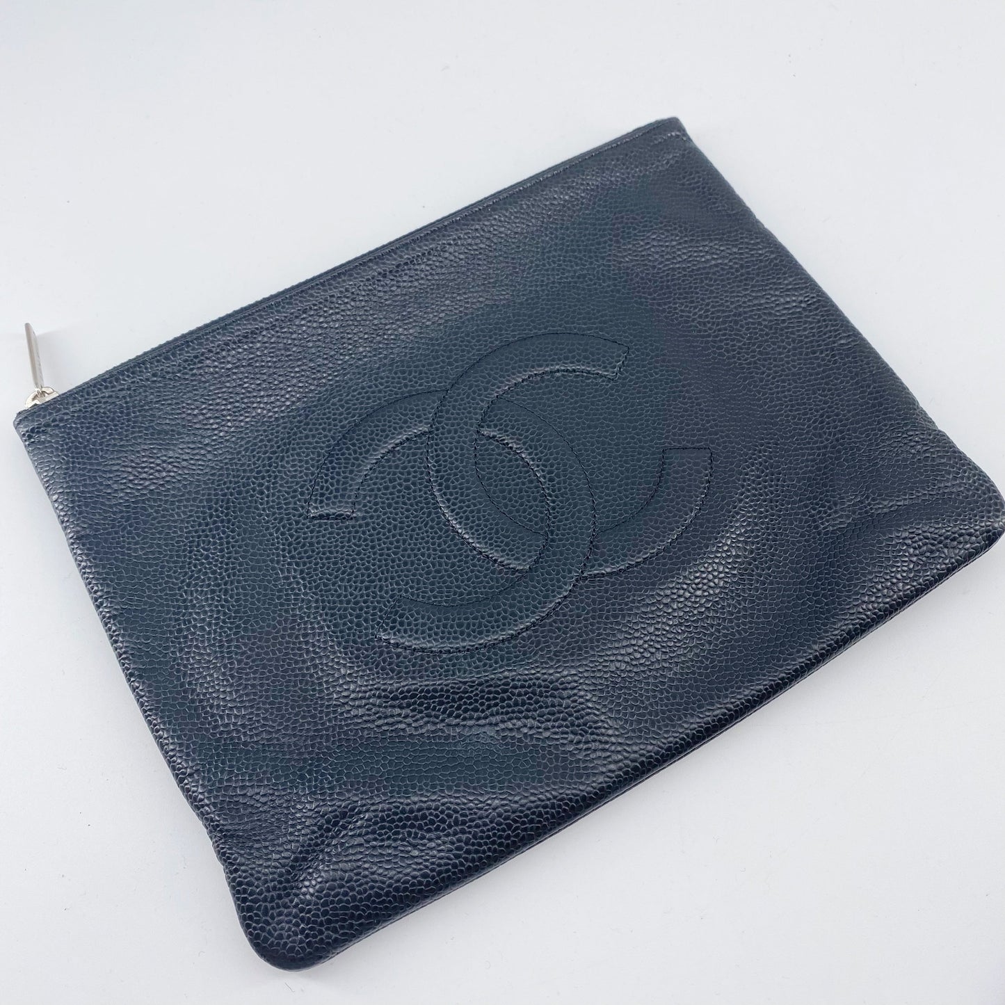 Chanel Black Leather Clutch