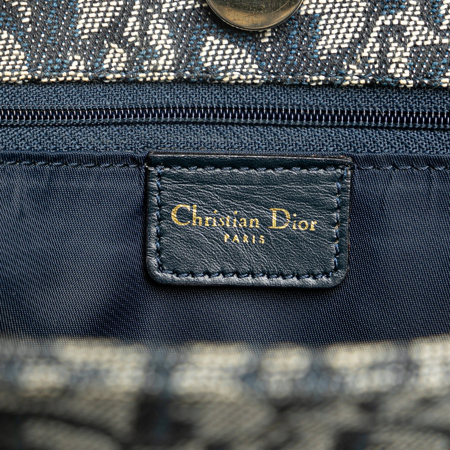 Blue Dior Oblique Trotter Tote