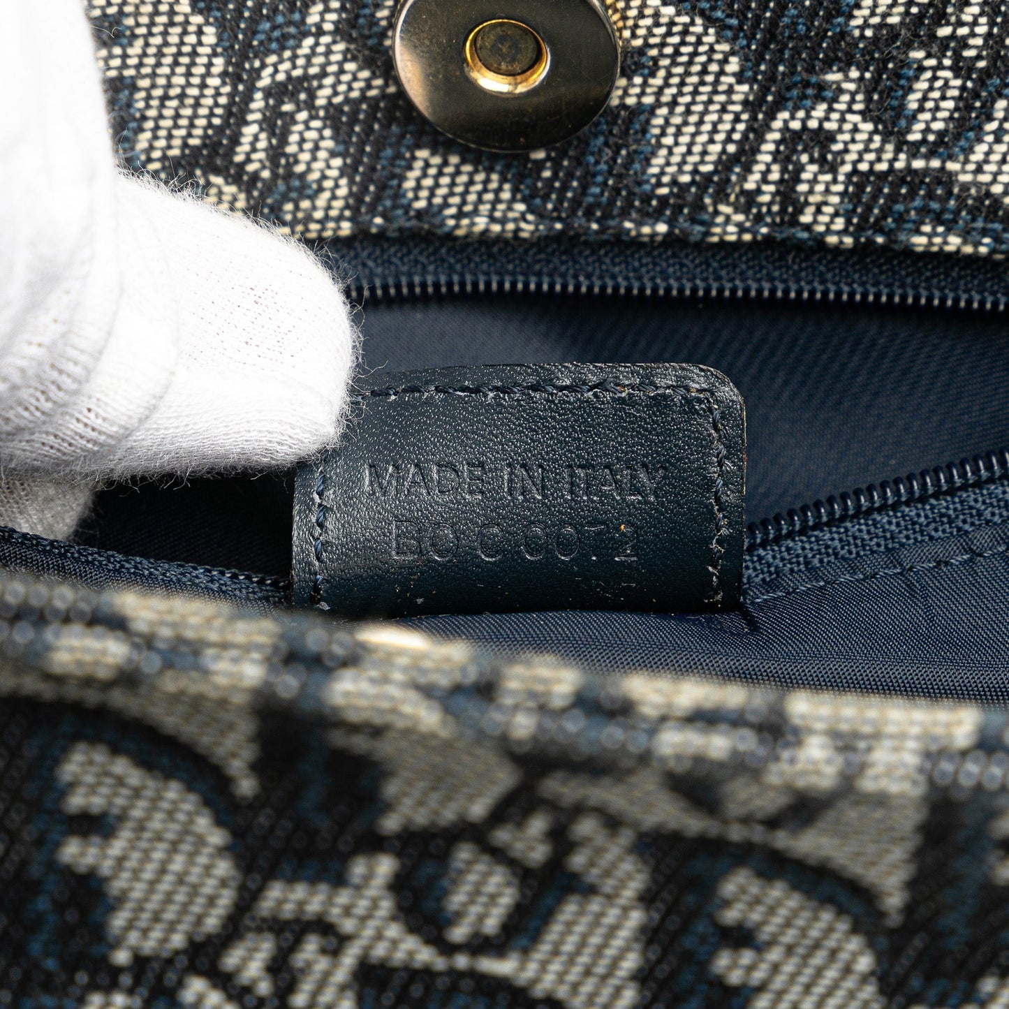 Blue Dior Oblique Trotter Tote
