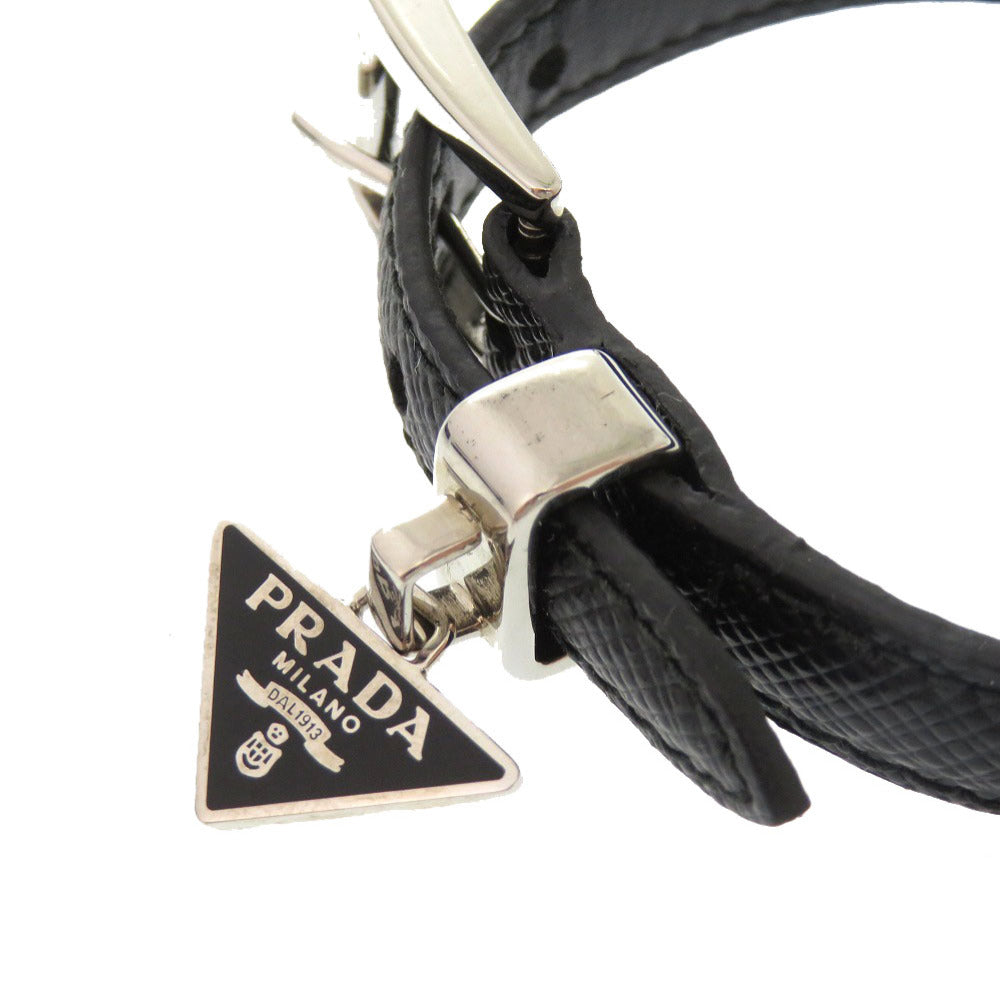PRADA bracelet leather black With logo M