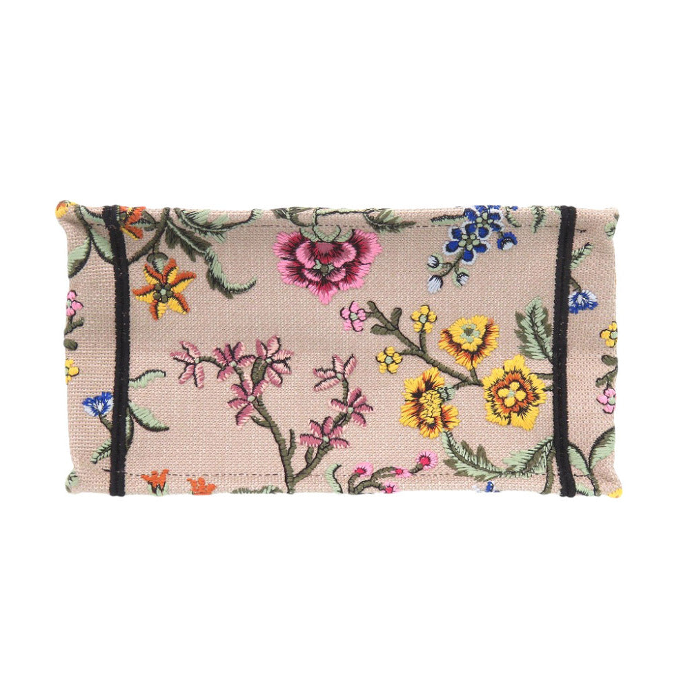 Christian Dior Tote Bag canvas beige Small Floral Book Tote