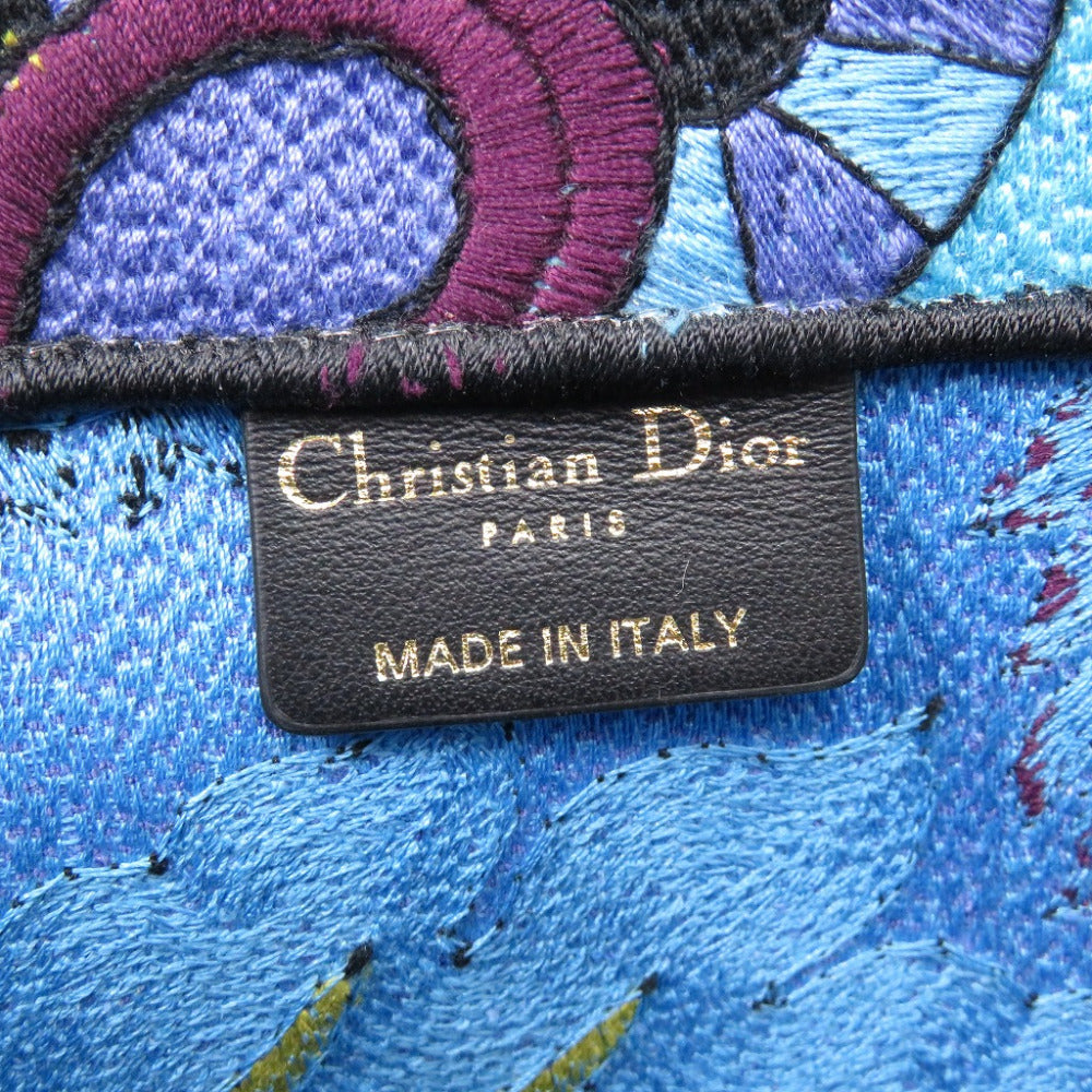 Christian Dior Tote Bag canvas blue book tote large