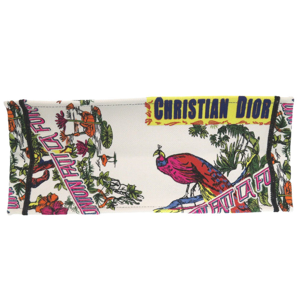 Christian Dior Tote Bag canvas white book tote large
