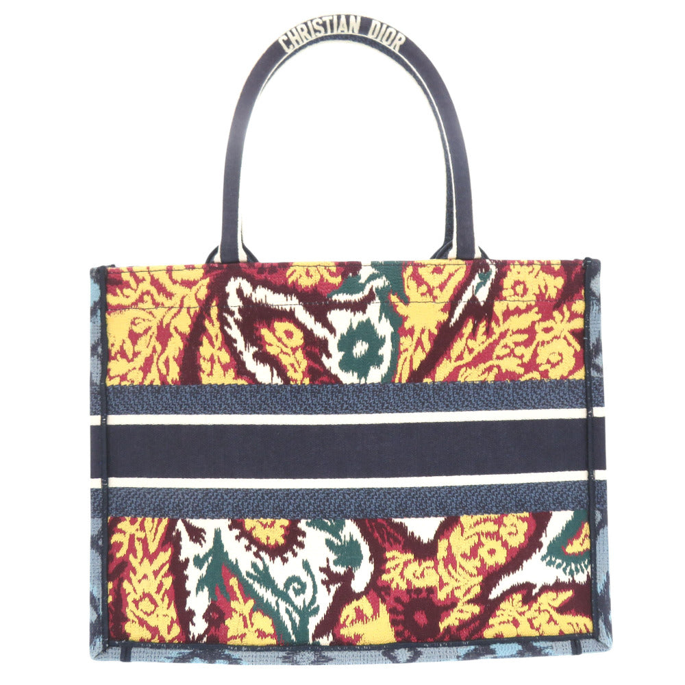 Christian Dior Tote Bag canvas blue Lady Dior Medium Book Tote