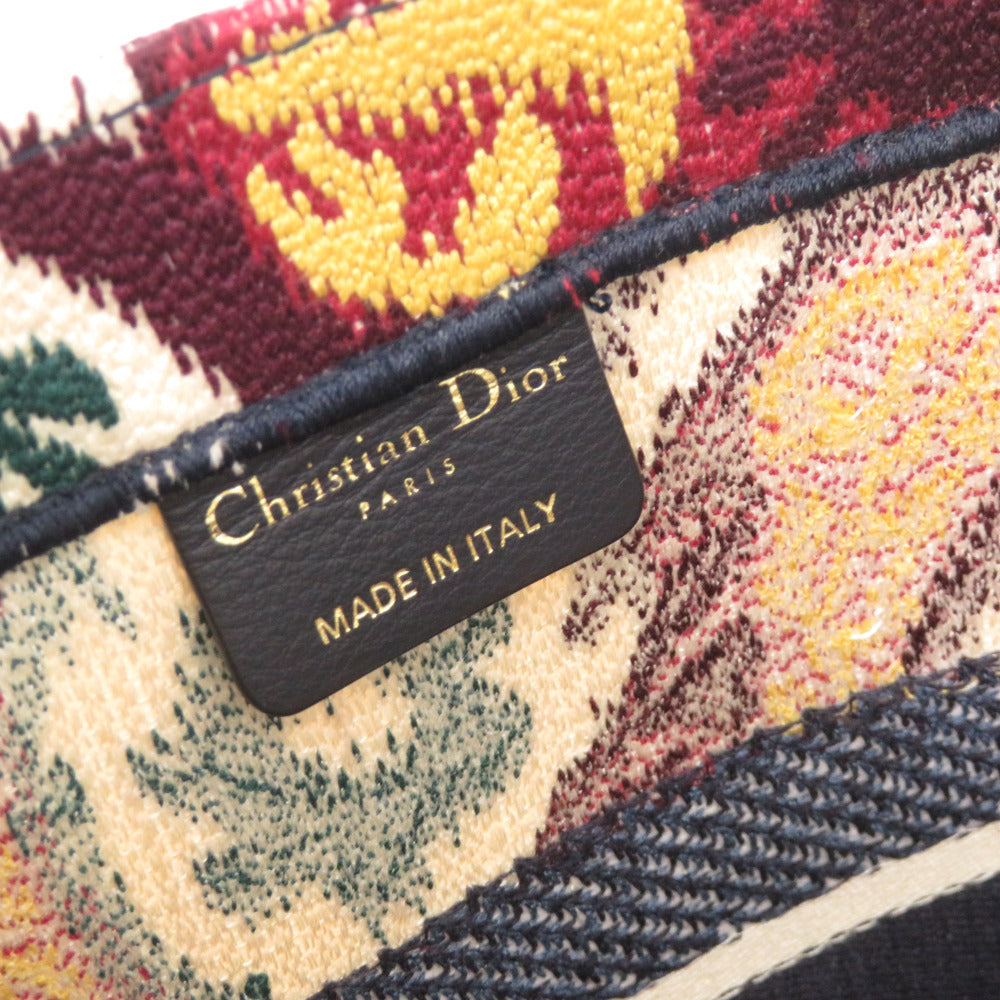Christian Dior Tote Bag canvas blue Lady Dior Medium Book Tote