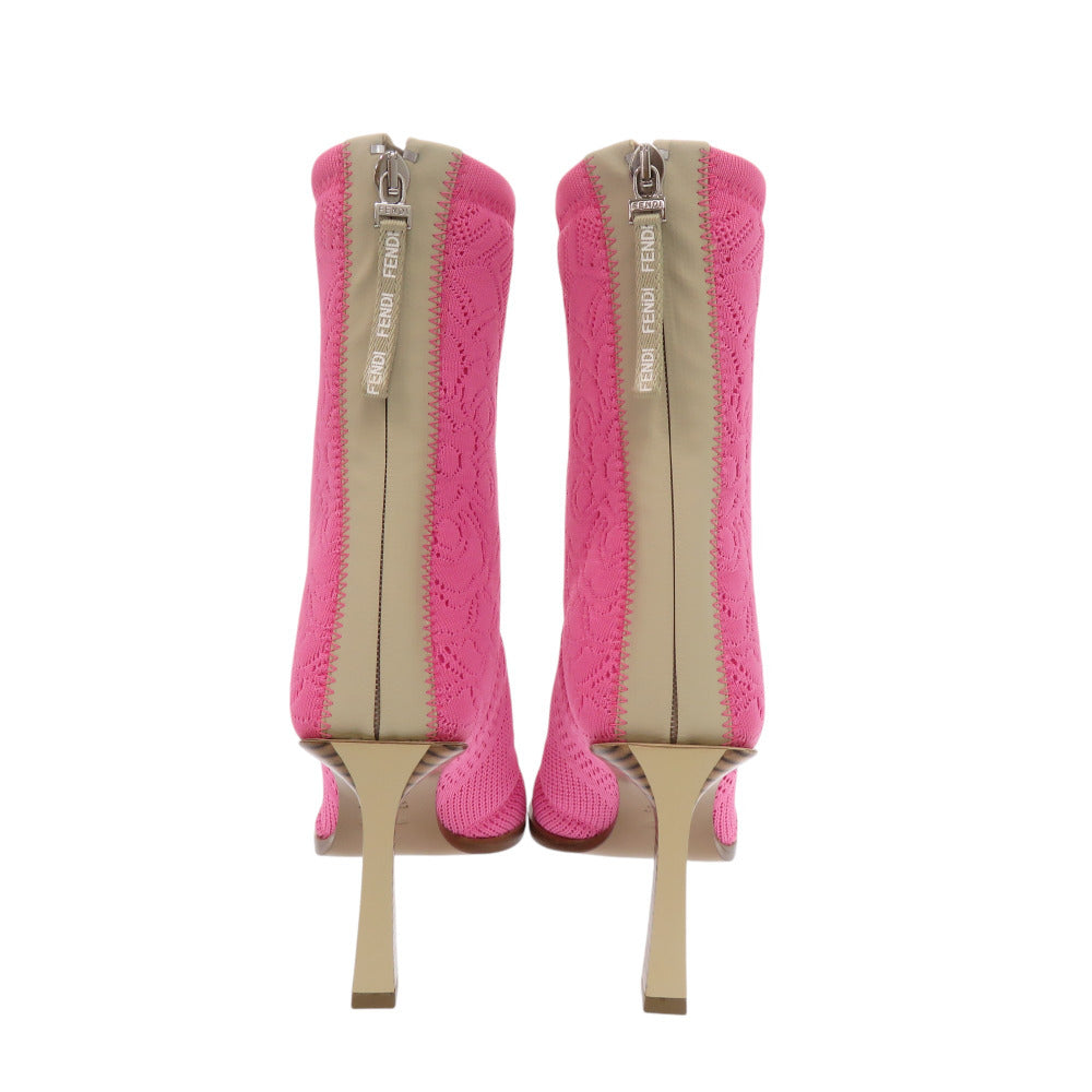 FENDI boots knit pink short boots 36