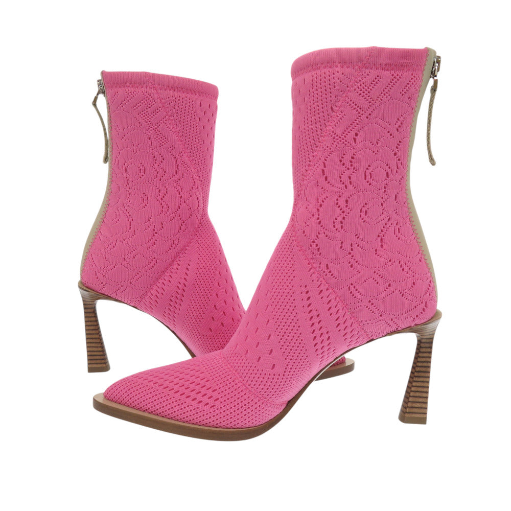 FENDI boots knit pink short boots 36